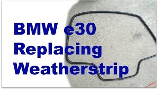 BMW e30 Touring Replacing Weatherstrip [upl. by Neemsaj]