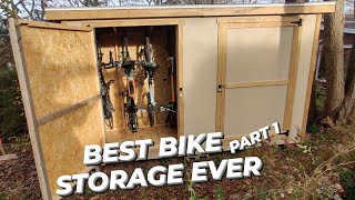 Part 1  Bike Storage Shed Build  Foundation and Floor [upl. by Ailemap]