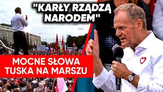 quotKarły rządzą narodemquot Na koniec Tusk się nie hamował Marsz Miliona Serc [upl. by Yulma]