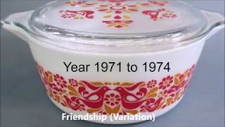 Pyrex Patterns Through The Years 1968  1986 Part 3 Made in the USA Pyrex Vintage [upl. by Rim614]