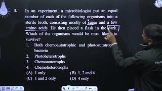 In an experiment a microbiologist put an equal number of each of the following organisms into a [upl. by Opal122]