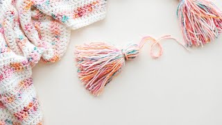 How to make a yarn TASSEL amp attach it to a project [upl. by Godfrey201]