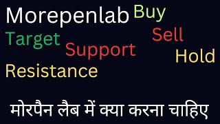 MOREPENLAB latest news🔥 target🎯support🛑resistance👍buy sell hold💪 मोरपेन लैब में क्या करें [upl. by Lemar]