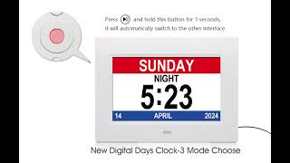 SSA Dementia Clocks Digital Calendar Day Clock [upl. by Sigmund]