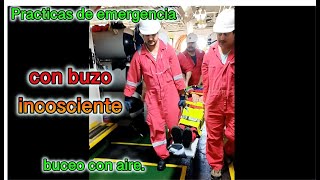 EJERCICIOS DE RESCATE DE BUZO INCOSCIENTE EN BUCEO CON AIRE DRILL ON THE AIR STATION [upl. by Rafferty687]