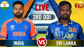 Live India vs Sri Lanka 3rd ODI  IND vs SL Live Cricket match Today [upl. by Cirala]