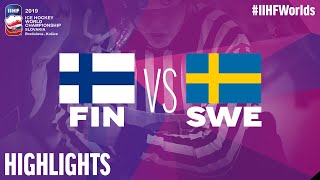 Finland vs Sweden  Quarterfinal  Game Highlights  IIHFWorlds 2019 [upl. by Ijic]