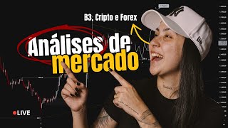 🔴 Análise Gráfica ao Vivo B3 Criptos e Forex  Oportunidades para a Semana [upl. by Austina]