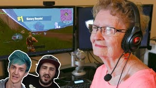 MI ABUELA JUEGA FORTNITE Y JUEGA MEJOR QUE LOLITO Y NINJA [upl. by Atirys]