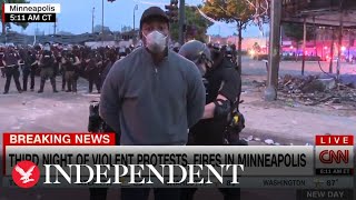 CNN reporter arrested live on air while covering Minneapolis protests [upl. by Enihpets]