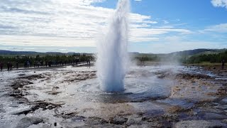 The Geysirs of the Haukadalur Geothermal Area Geysir Strokkur  IslandIceland [upl. by Friedrich]