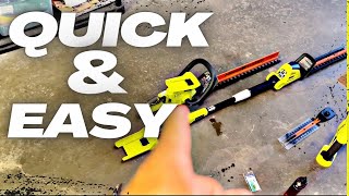 How To Sharpen A Hedge Trimmer Easiest Way For DIYers [upl. by Namyw325]