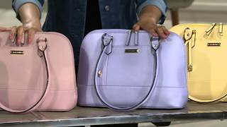 Tignanello Saffiano Leather RFID Dome Satchel on QVC [upl. by Eigriv443]