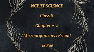 NCERT science class 8 ch  2 Microorganisms  Friend amp Foe [upl. by Trout]