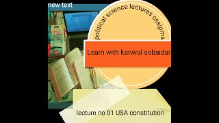 Political science lecture csspms  Political science lecture no 01USA constitution [upl. by Barcellona]