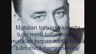 Matalan Torpan Balladi  Olavi Virta lyrics [upl. by Nolak]