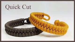 1 Strand Loop And Knot Rastaclat Style Fishtail Paracord Bracelet Quick Cut [upl. by Aniez]