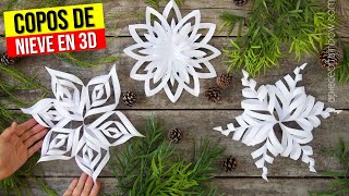 ► Haz tus COPOS DE NIEVE en 3D de PAPEL  Manualidades NAVIDEÑAS  HaunterMake [upl. by Aramanta592]