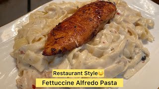 FETTUCCINE ALFREDO PASTA  RESTAURANT STYLE  EASY TO MAKE [upl. by Lombardy]