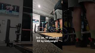 160 kg7 beltless stiff leg deadlift [upl. by Aneda]