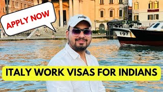 ITALY WORK VISA FOR INDIANS  IN HINDI [upl. by Zimmerman873]