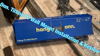 Onn Tilting TV Wall Mount Installation and Review [upl. by Seravaj]