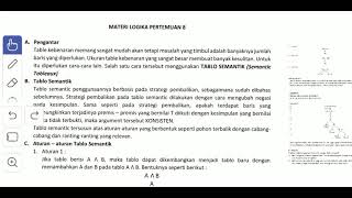 Penjelasan Tablo Semantik [upl. by Suivat]