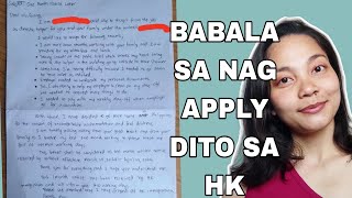 BABALA SA MGA NAG AAPLY AS DH DITO SA HONGKONG BAKA MAINTERVIEW KAYO NG EMPLOYER NATOFIRSTIMER [upl. by Sudderth]