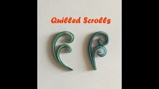 Scrolls  Quilled Scrolls  Beginners Guide to Quilling  Video by Arti Mehta Creativity and more [upl. by Anitnatsnoc]