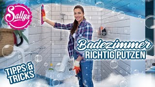 Badezimmer reinigen  Tipps und Tricks  Frühjahrsputz  DIY  Sallys Welt [upl. by Ahsap665]