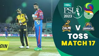 Toss  Peshawar Zalmi vs Karachi Kings  Match 17  HBL PSL 8  MI2T [upl. by Ahsinet]