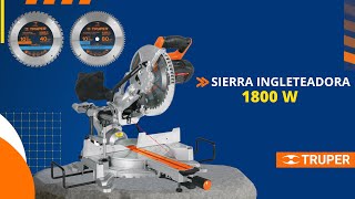 Sierra ingleteadora telescópica para corte de madera y aluminio 10quot 2 12 HP [upl. by Erlinna]