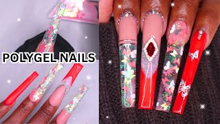 ✨DIY Polygel Nail Designs at Home [upl. by Jo Ann464]