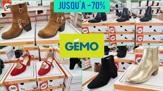 👢💥GEMO CHAUSSURES DESTOCKAGE JUSQUÀ 70  NOUVELLE COLLECTION AUTOMNE HIVER 👠 [upl. by Okim]