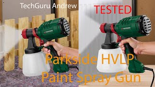 Parkside HVLP Paint Spray Gun PFS 450 B1 TESTING [upl. by Linkoski]