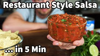 5 Minute Restaurant Style Salsa Recipe [upl. by Almeeta605]