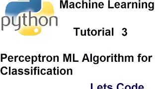 Perceptron Classification Algorithm in python part 3 [upl. by Abagael]