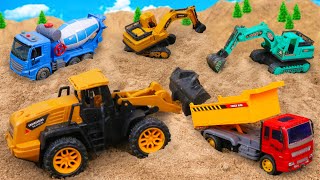 Police Car Rescue The excavator from the pit with crane truck  Toy car story  ENJO Car Toys [upl. by Neyugn]