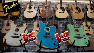 Jazzmaster vs Tele vs Strat The Fender Acoustasonics [upl. by Eldin287]