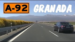 A92 Granada  Autovía SevillaGranadaAlmería  Tramo Alcudia de Guadix  A92 highway  Spain [upl. by Esorrebma139]