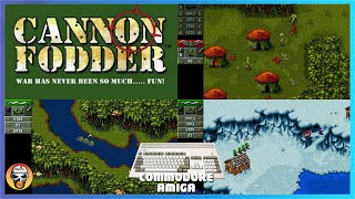 Cannon Fodder  Commodore Amiga gameplay on Mister FPGA [upl. by Arvo212]