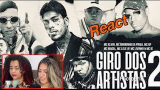 REACT  GIRO DOS ARTISTA 2  MCs Kevin Bruninho da Praia GP Magal Lele JP Livinho IG [upl. by Genna]