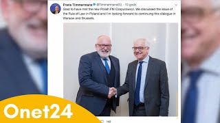 Szef MSZ i Frans Timmermans o reformie sądownictwa  Onet24 [upl. by Pearson569]