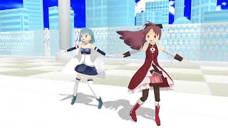 mmd The World Hasnt Even Started Yet kyoko sakura sayaka miki [upl. by Foss]