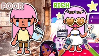 VOICES POOR TO RICH THE HOMELESS MOVIE STAR Toca Life World Rp Story [upl. by Lundeen746]