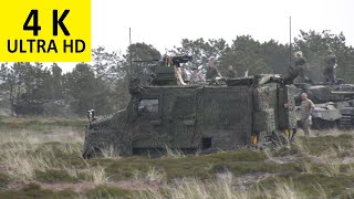 Mowag Eagle 5 DK Live Firing Scharfschießen 50cal 127 × 99 mm NATO Hærens Åben Hede [upl. by Bartholomeo]