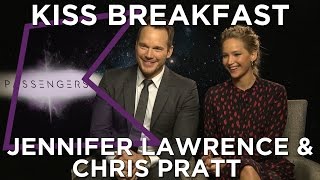 Jennifer Lawrence amp Chris Pratt talk Passengers Nandos amp more [upl. by Wilfreda]