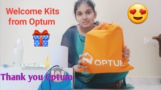 My Welcome kits from Optum New joiners thank you Optum😍🎁😍 [upl. by Emmett82]