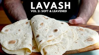 My Favorite Flatbread for Kebabs  Soft and Leavened Lavash [upl. by Pendergast]