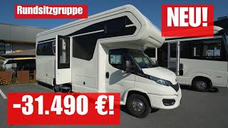 Wohnmobil Preise Sturzflug 31490 € Morelo Palace Alkoven 80 RL 2023 XL Rundsitzgruppe Werbung [upl. by Alra67]